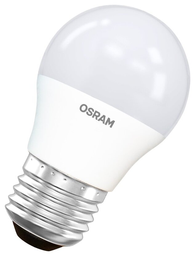 Лампа светодиод. (LED) Шар Е27 6.5Вт 550лм 4000К 230В матов. Osram