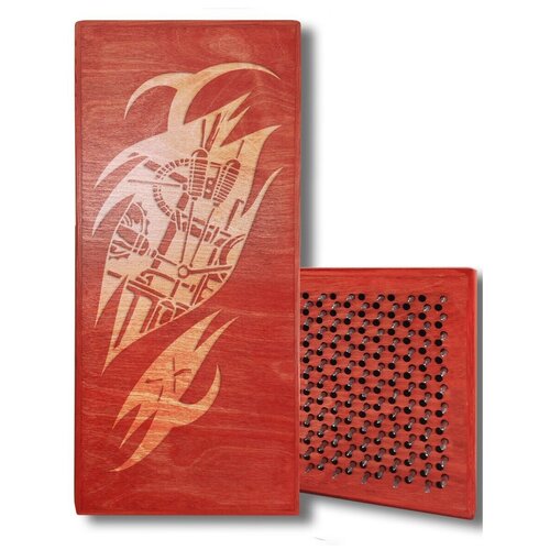 фото Доска садху с динамическими гвоздями, киберпанк - 224 шаг 10мм красная goodwood