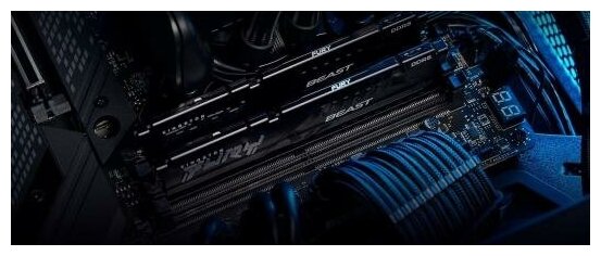 Оперативная память для компьютера 32Gb 2x16Gb PC5-48000 6000MHz DDR5 DIMM CL40 Kingston FURY Beast Black KF560C40BBK2-32