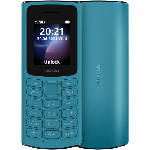 Телефон Nokia 105 4G DS 2021, Dual nano SIM, полярная ночь