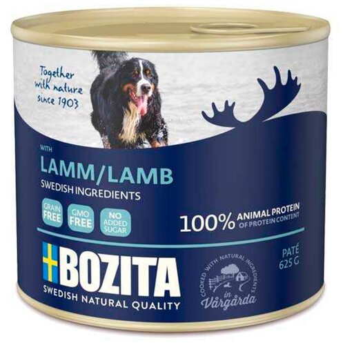 Корм Bozita Lamb мясной паштет для собак, с ягненком, 625 г корм bozita lamb мясной паштет для собак с ягненком 625 г