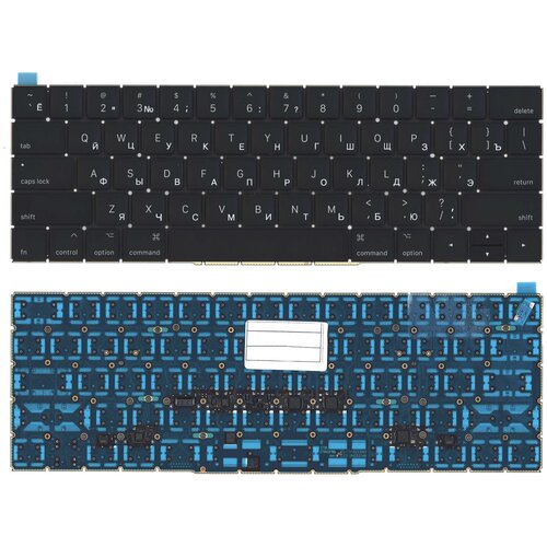 Клавиатура для ноутбука MacBook Pro 13 15 Retina A1706 черная с подсветкой плоский Enter german a1706 a1707 keyboard with backlight for macbook pro retina laptop keyboards with backlit 2016 2017 mlh12 mpxv2 emc3071