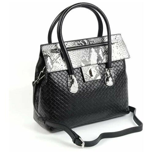 фото Женская кожаная сумка 1689-1 блек (101434) fuzi house