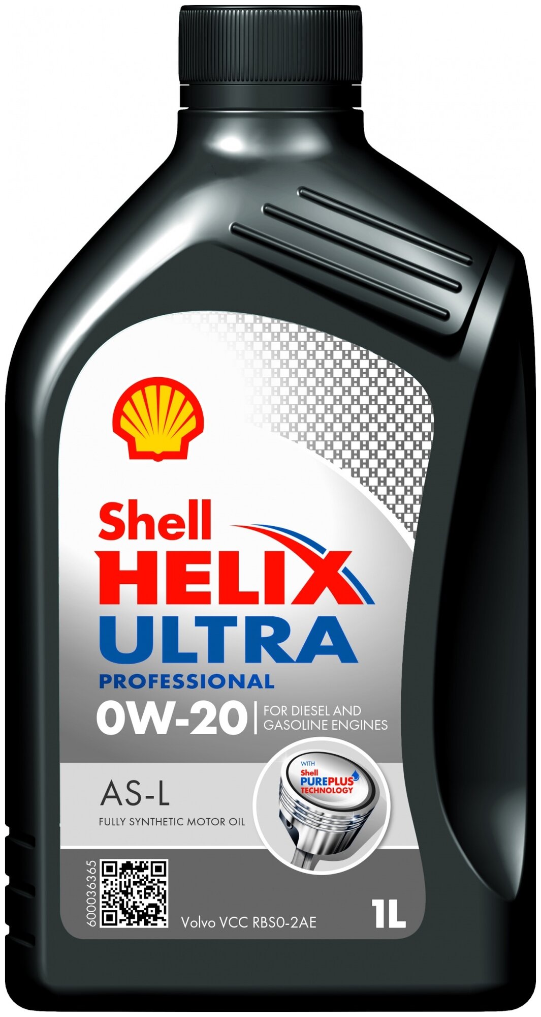 SHELL 550055735 Масло моторное Shell Helix Ultra Prof AS-L 0W-20, ACEA C5, VCC RBS0-2AE, 1L