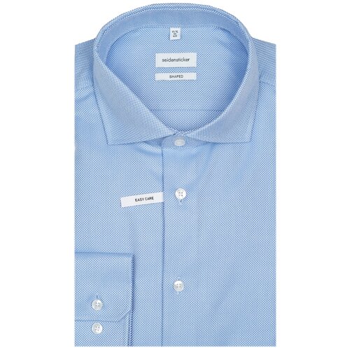 фото Рубашка seidensticker размер 44 синий/белый