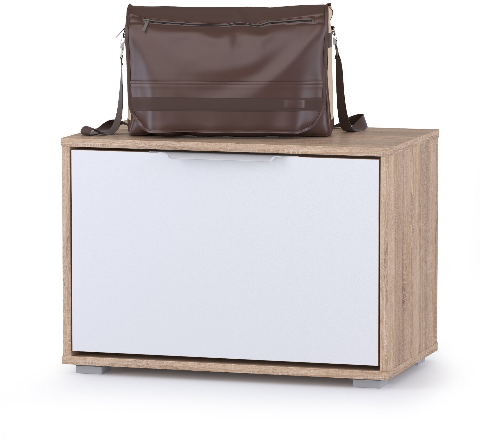 Обувница Куба 13.58 цвет дуб сонома/белый премиум