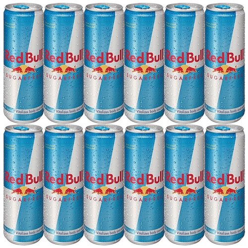 Энергетический напиток Red Bull (Ред Булл) без сахара 0.25 л ж/б упаковка 12 штук