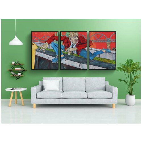 фото Набор модулных постеров для интерьера "человек, восток, боковая сторона" 60x90 см. в тубусе, без рамки lotsprints