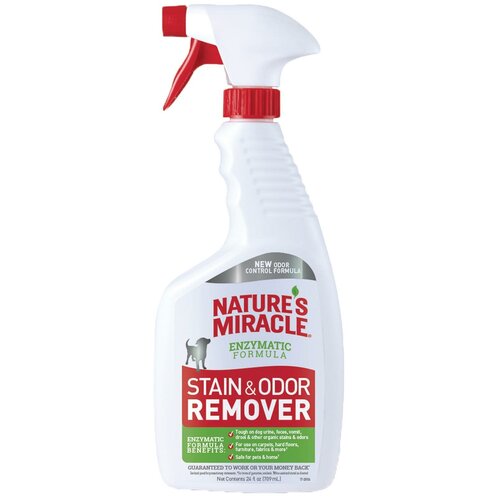Уничтожитель пятен и запахов для собак 8IN1 от собак Nature’s Miracle Dog Stain&Odor Remover 709 мл (спрей)