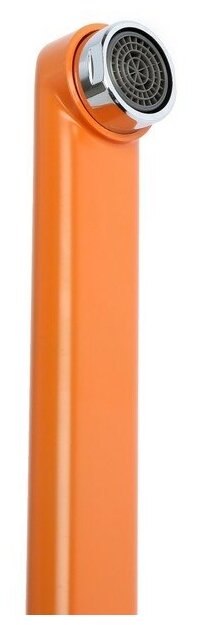 Смеситель для ванны Accoona A7166P, однорычажный, дивертор в корпусе, 30 см, оранжевый - фотография № 5