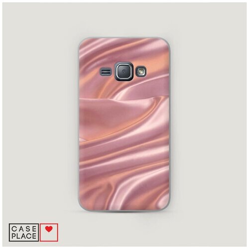 фото Чехол пластиковый samsung galaxy j1 текстура розовый шелк case place