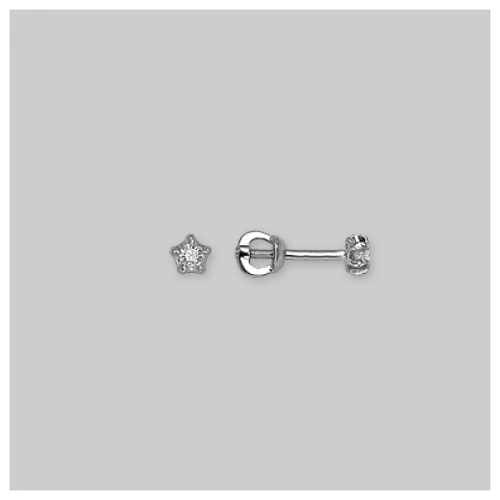 PLATINA jewelry Серьги из белого золота с бриллиантом 02-0052-00-101-1120-30