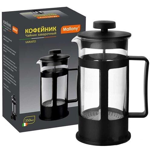 фото Чайник/кофейник (френч-пресс) 350мл, variato-350ml, стекло/пластик, цвета микс, 950076 mallony