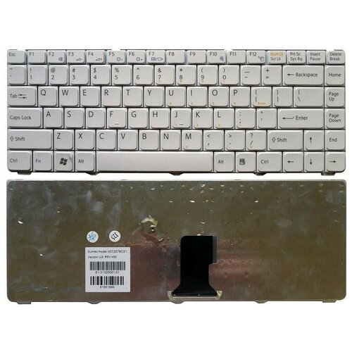 Клавиатура для ноутбука Sony Vaio 81-3130500-01 белая