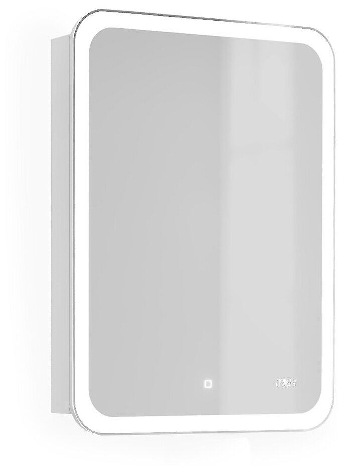 фото Зеркало-шкаф Jorno Bosko 50, с подсветкой и часами Bos.03.50/W