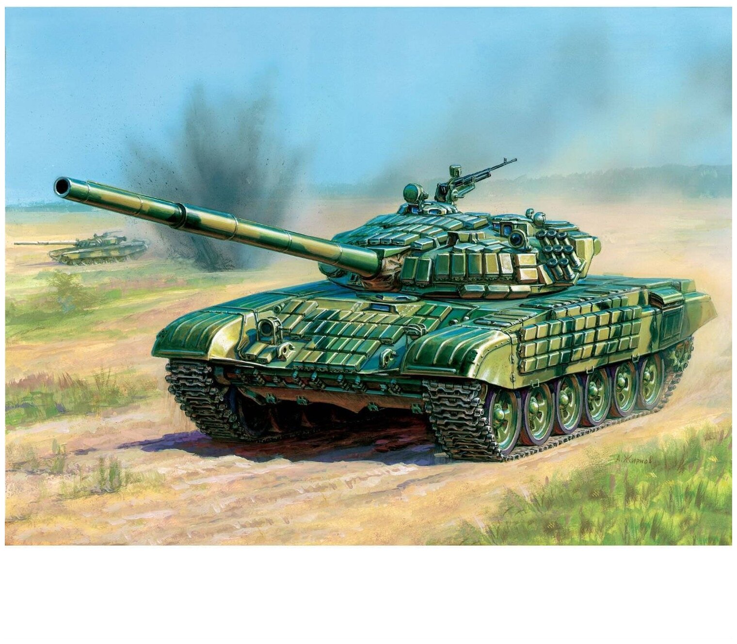 Игровой набор Звезда Танк с активной броней Т-72Б 3551П - фото №7