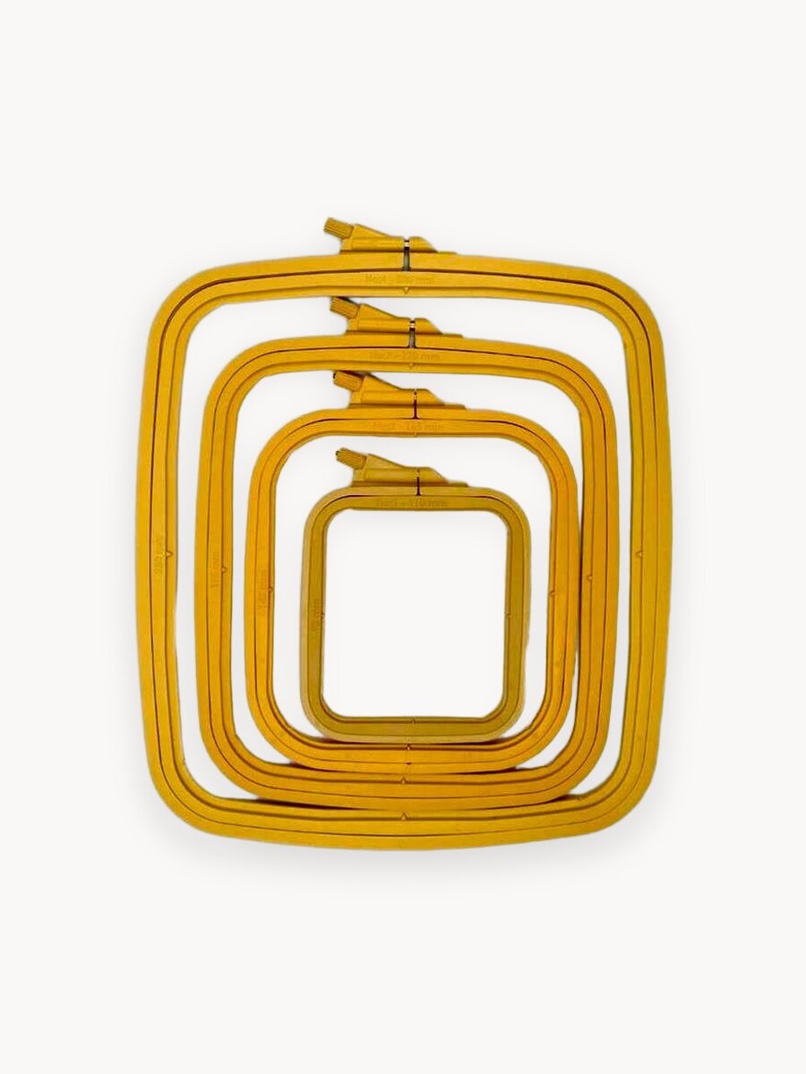 170-12 Пяльцы-рамка квадрат пластиковые Nurge 145*165 мм. оранжевые