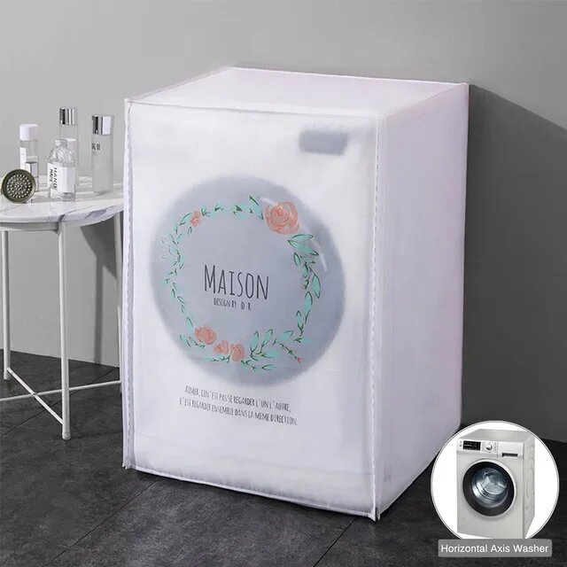 Чехол для стиральной машины белый Wreath B
