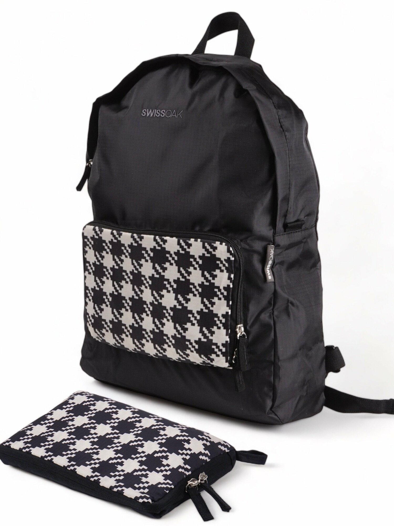 фото Рюкзак складной SwissOak, 11 л, 43х30х11 см, черный, бежевый