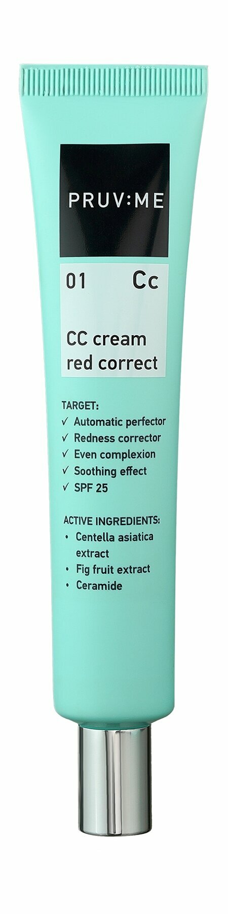 CC-крем для лица для коррекции покраснений Pruv: Me 01 Cc Red Correct CC Cream SPF 25
