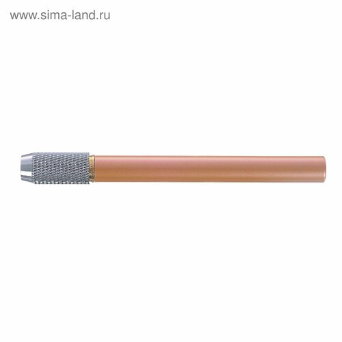 Удлинитель-держатель с резьбовой цангой для карандашей диаметром до 8 мм для цветных пастельных чёрнографитных акварельных и косметических карандашей металлический медный 475₽