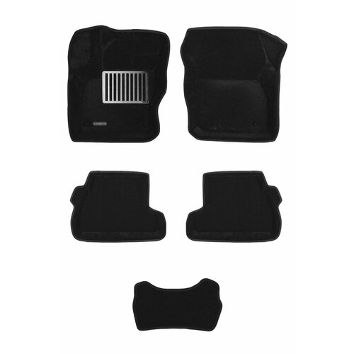 Коврики в салон текстиль 3D Lux (чёрные) Euromat для Ford Focus [2011-2019]