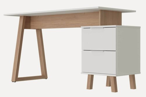 Изображение товара Письменный стол Hoff Флоро 149,6х77,1х60 см, цвет белый, бежевый