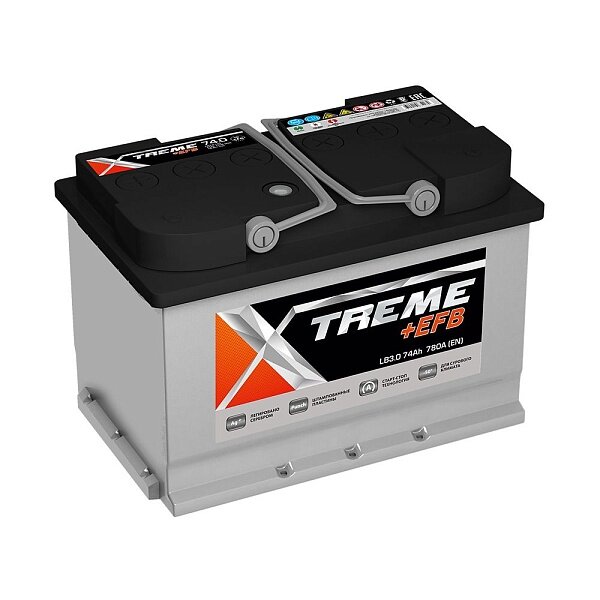 Аккумулятор автомобильный XTREME +EFB Lb3 74Ah 660A ОП (278x175x175) 278x175x175
