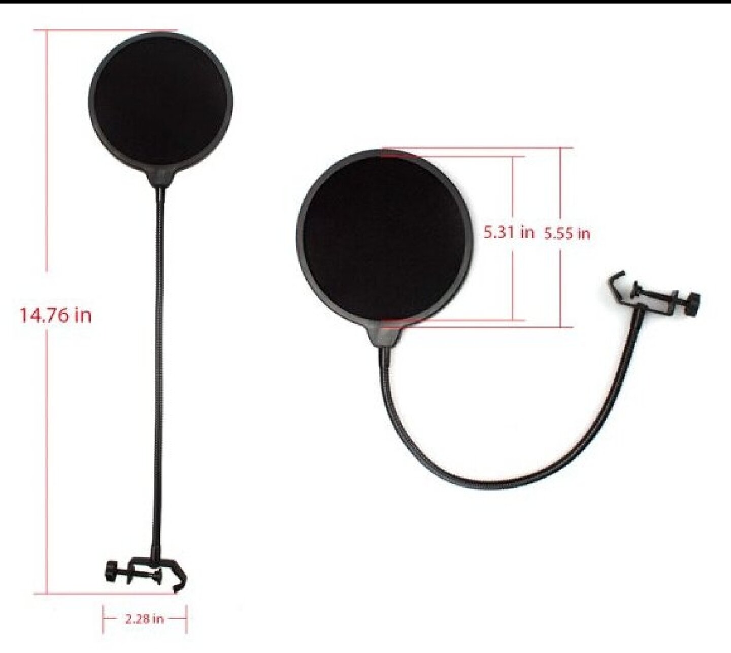 Поп-фильтр для микрофона Maono AU-B00 (Black) - фото №17