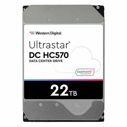 Жесткий диск WD Ultrastar DC HC550 WUH722222ALE6L4, 22ТБ, HDD, SATA III, 3.5 жесткий диск wd ultrastar dc hc310 hus726t4tale6l4 4тб hdd sata iii 3 5 [0b36040]