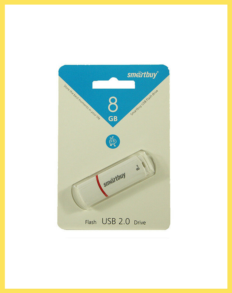 USB-флеш 8GB Smart Buy Crown Белый