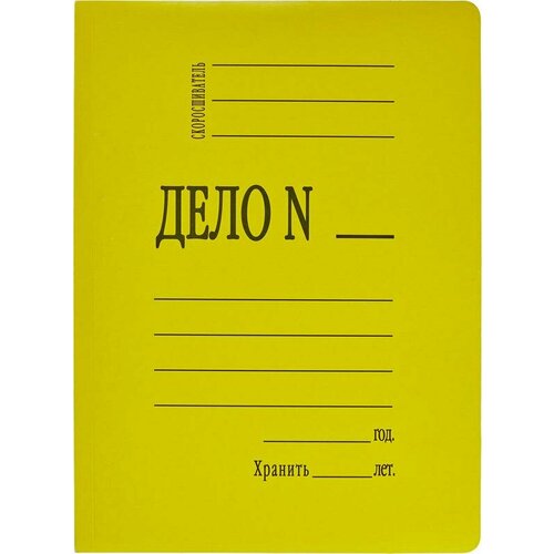 Attache Папка-скоросшиватель Дело A4, картон 360 г/м2, желтый