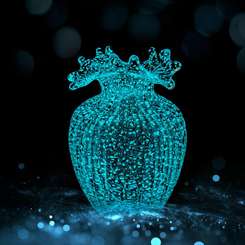 Ваза декоративная, 21 см, светится в темноте.