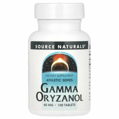 Source Naturals, Athletic Series, гамма-оризанол, 60 мг, 100 таблеток