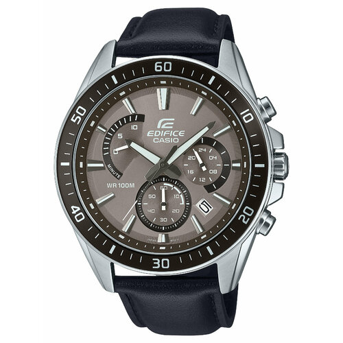 Наручные часы CASIO Edifice EFR-552L-5A, черный наручные часы casio мужские edifice efr 556db 2avuef кварцевые хронограф секундомер водонепроницаемые подсветка стрелок серебряный