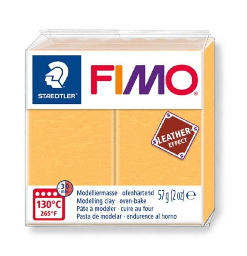 Fimo 8010-109 Полимерная глина "Leather-Effect" песочная