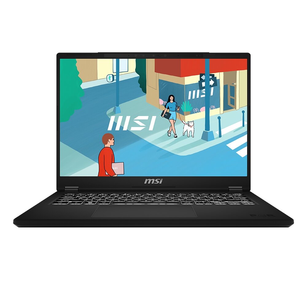 Ноутбук MSI 9S7-14L112-088 i5-13420H/16GB/512GB SSD/Iris Xe graphics/14” FHD+ IPS/WiFi/BT/cam/DOS/black - фото №1