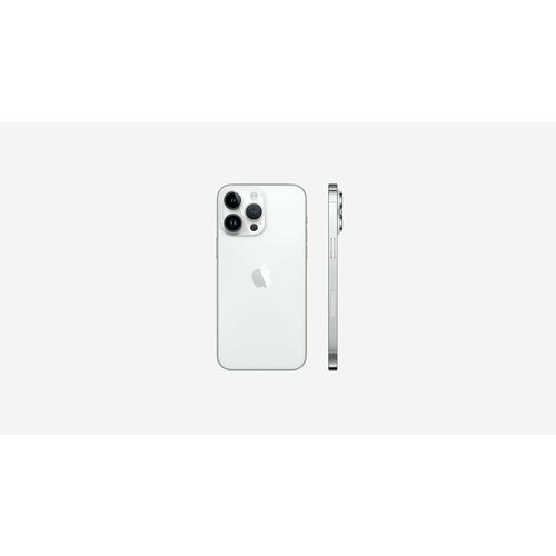 Муляж iPhone 14 Pro Max Silver / макет телефона айфон 14 про макс белый / С лого яблоко / Белый