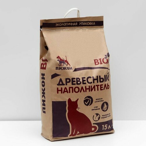 Наполнитель древесный Пижон Bio 15 л 836₽