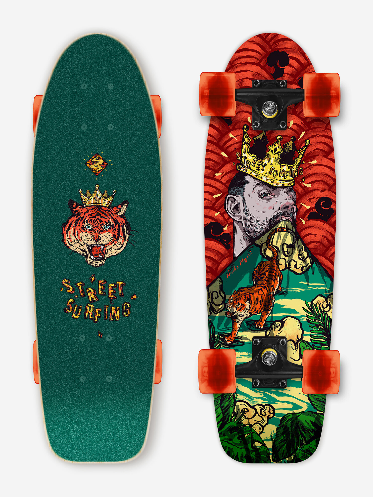 Круизер Street Surfing Cruiser Kicktail Royal Tiger 28" Мультицвет; RUS: Б/р, Ориг: 0