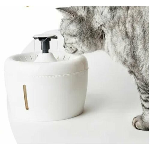 Автоматическая поилка-фонтан для кошек и собак "Яблоко", Els pet, белая