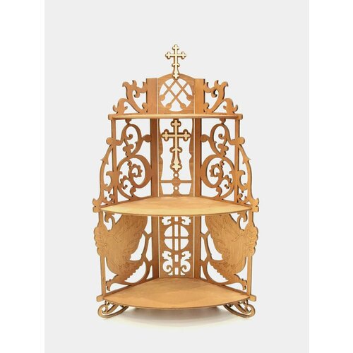 Полка для икон Bogata studio настенная прямая красный угол 1978₽