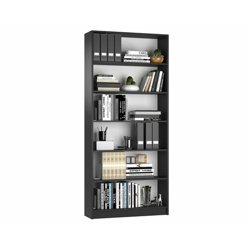 Стеллаж для книг Билли 80х202х28 черный 14165₽