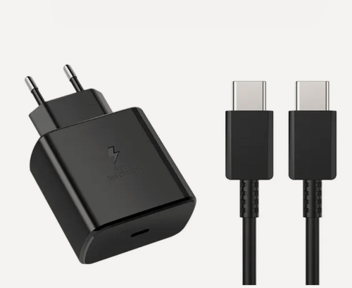 Изображение товара Зарядный комплект: Адаптер питания + Кабель USB Type-C / Быстрая зарядка 45W/ Black