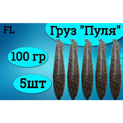 Набор грузил (пуля) 100 грамм (5штук)