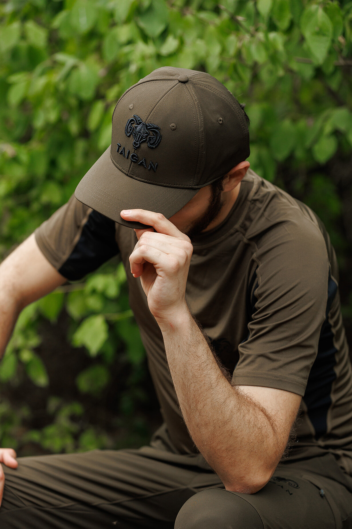 Бейсболка Taigan для мужчин, размер one size, оливковый — фото 1