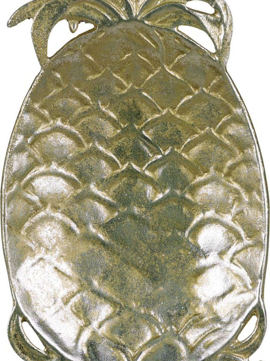Блюдо декоративное Glasar Ананас 14x3x28 см, полисмолы