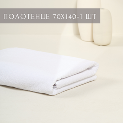 Полотенце банное Ночь Нежна "Classic" 70х140 см цвет белый, полотенце махровое