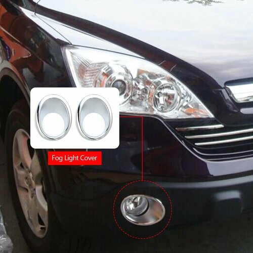 Передний бампер противотуманная фара накладка на противотуманную фару светоотражающая наклейка декор автомобильные аксессуары для Honda CRV CR-V 2007-2010 ABS 925₽
