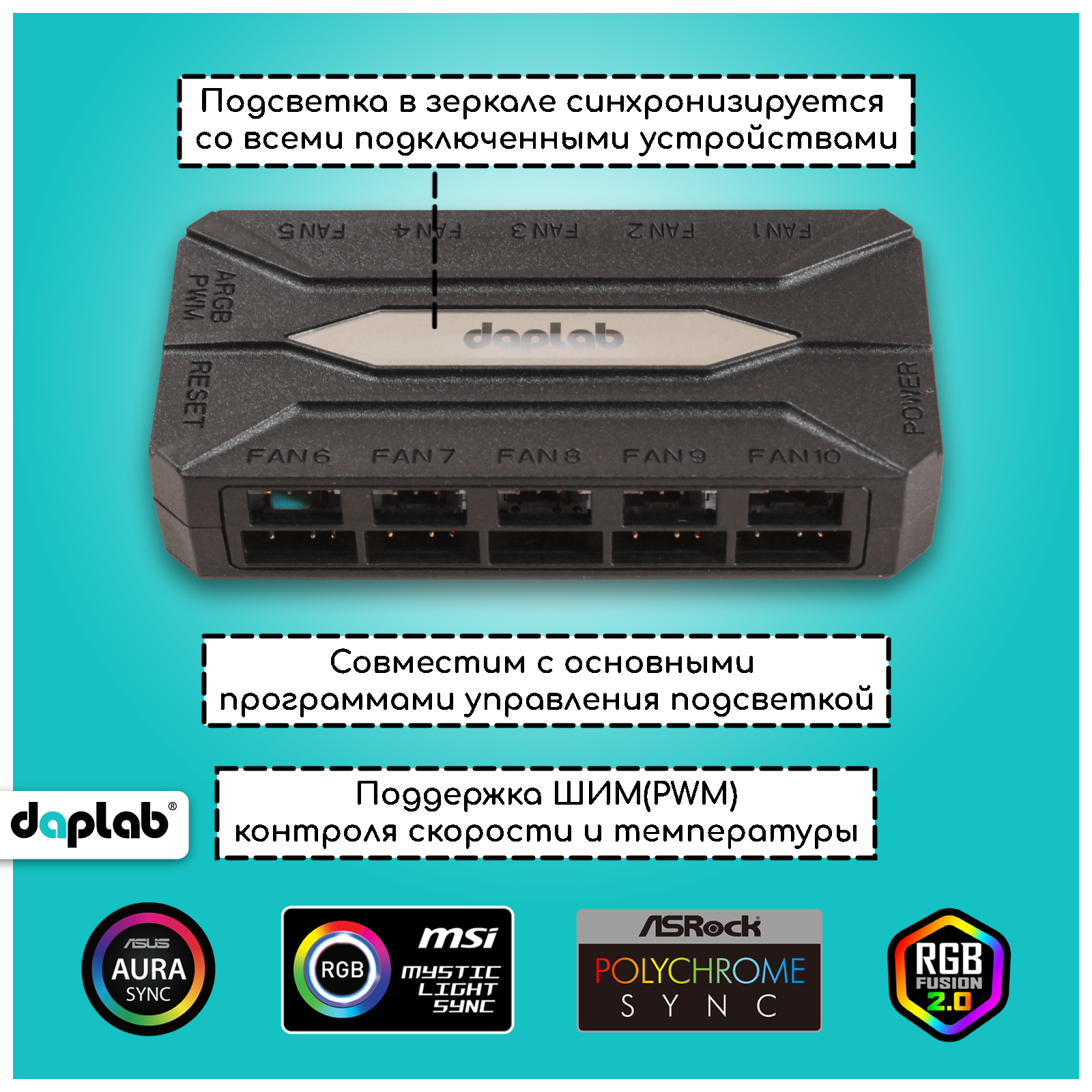 Контроллер ARGB 3pin для пк с пультом и разветвитель вентиляторов 4pin PWM на магните /хаб для кулеров — фото 1